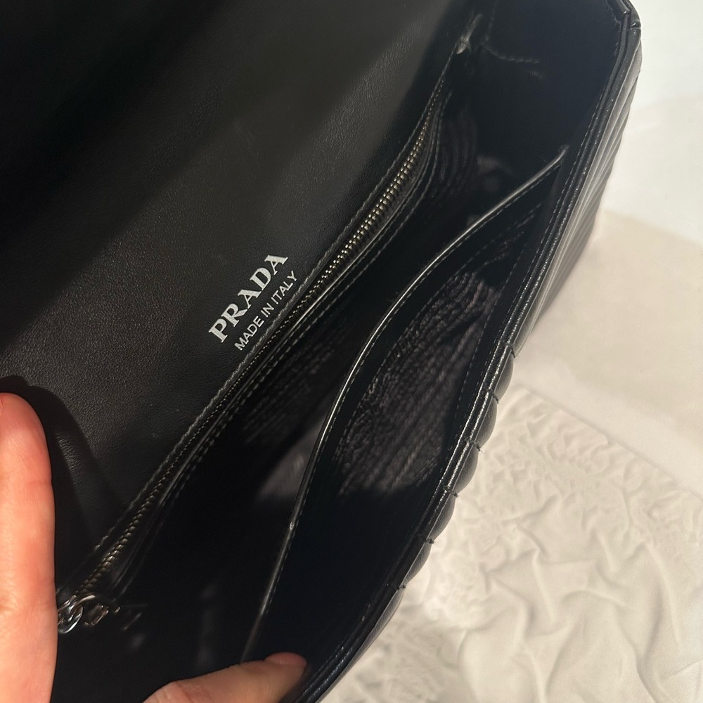 Prada Pattina Black Soft Calf Impun Handbag. - Picture 5 of 9